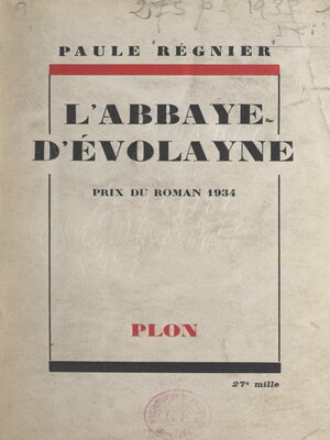 cover image of L'abbaye d'Évolayne